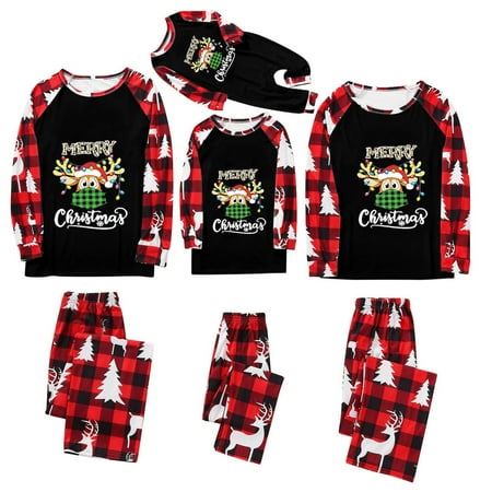 Christmas Matching Family Pajamas Sets Xmas Deer Print Long Sleeve Shirts + Plaid Pants Loungewear Sleepwear Outfits
Christmas Matching Family Pajamas Sets Xmas Deer Print Long Sleeve Shirts + Plaid Pants Loungewear Sleepwear Outfits