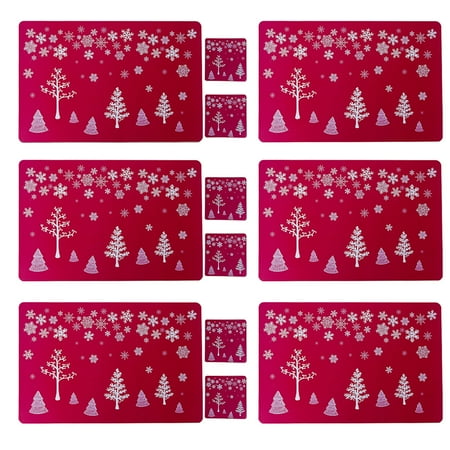 Heiheiup Christmas Decorations Creative Christmas Printed Placemats Cup Mat 6 Packs Each Christmas Desktop Decoration Oval Dining Table Set for 4 with Leaf
Heiheiup Christmas Decorations Creative Christmas Printed Placemats Cup Mat 6 Packs Each Christmas Desktop Decoration Oval Dining Table Set for 4 with Leaf