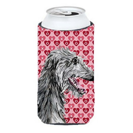 Scottish Deerhound Hearts And Love Tall Boy bottle sleeve Hugger - 22 To 24 Oz.