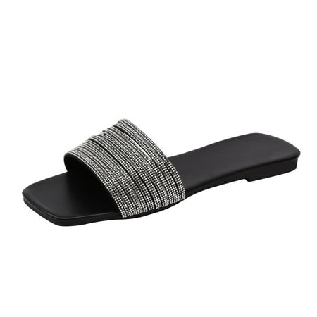 Summer Slippers for Women Fashion Flat Bottom Open Toe with Diamonds Casual Comfortable Outdoor Beach Slippers
Summer Slippers for Women Fashion Flat Bottom Open Toe with Diamonds Casual Comfortable Outdoor Beach Slippers