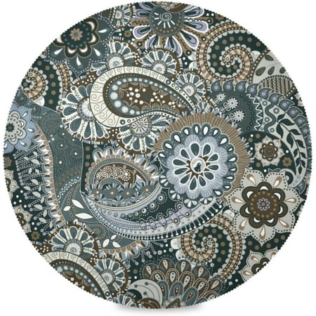 Coolnut Paisley Floral Round Placemats Set of 1 Non-Slip Heat Resistant Washable Table Mats for Kitchen Dining Table Decoration 15.4 Inch
Coolnut Paisley Floral Round Placemats Set of 1 Non-Slip Heat Resistant Washable Table Mats for Kitchen Dining Table Decoration 15.4 Inch