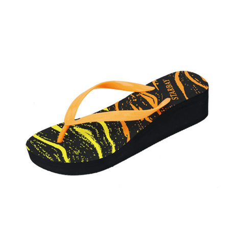 StarBay Women s Neon Waves Platform Wedges in Sunset