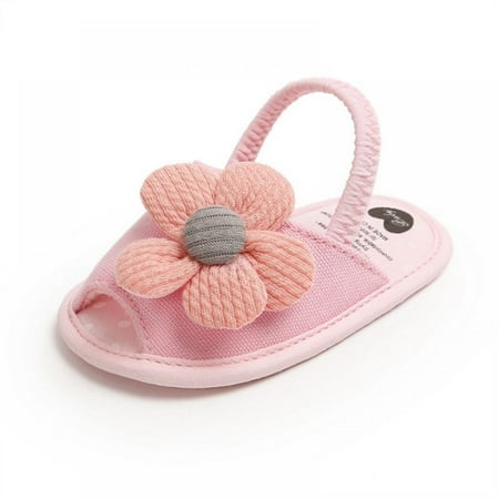 Infant Baby Girls Summer Sandals Flower Anti-slip Toddler First Walker Shoes