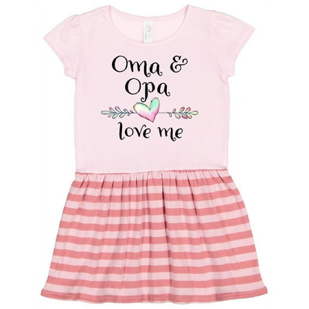 Inktastic Oma and Opa Love Me- Heart Grandchild Gift Toddler Girl Dress