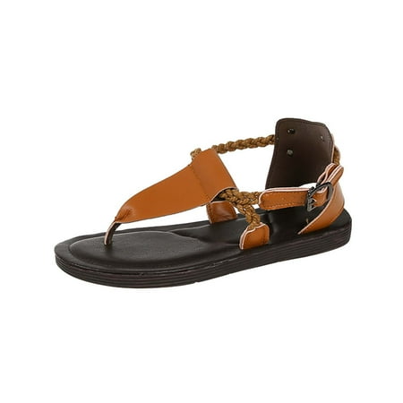 YanHoo Women s Bohemian Flat Sandals Retro Thong Adjustable Buckle Flip-flops Summer Beach Roman Sandal for Holiday
YanHoo Women s Bohemian Flat Sandals Retro Thong Adjustable Buckle Flip-flops Summer Beach Roman Sandal for Holiday