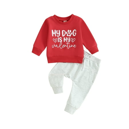 Co.MMehjri Baby Girls Boys Valentine s Day Outfits Letter Print Crew Neck Long Sleeve Sweatshirts and Long Pants 2Pcs Clothes Set
Co.MMehjri Baby Girls Boys Valentine s Day Outfits Letter Print Crew Neck Long Sleeve Sweatshirts and Long Pants 2Pcs Clothes Set