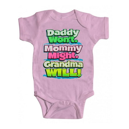 Baby Grandma Will Bodysuit - Pink - 6M