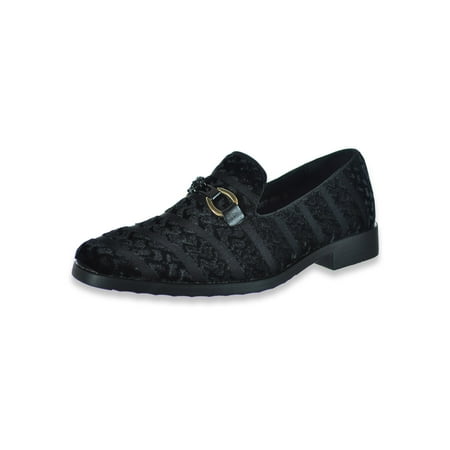 Easy Strider Boys Slip-On Dress Moccasins - black 4 youth