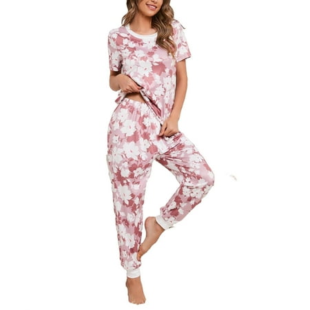 2pcs Set Casual All Over Print Round Neck PJ Pant Sets Short Sleeve Women s Pajama Sets (Women s)
2pcs Set Casual All Over Print Round Neck PJ Pant Sets Short Sleeve Women s Pajama Sets (Women s)