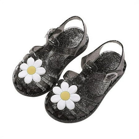 Toddler Sandles Girls Jelly Sandals Rubber Sole Closed Toe Princess Flat Flower Summer Shoes Black 2-9 Years Old
Toddler Sandles Girls Jelly Sandals Rubber Sole Closed Toe Princess Flat Flower Summer Shoes Black 2-9 Years Old