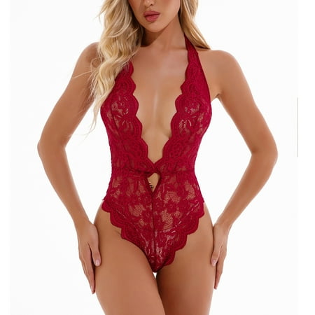 HOMBOM Full Figure Bras for Women Sexy Lingerie Lace Perspective Pajamas Hollow Out Sexy Suspender Jumpsuit Underwear Red S(4)
HOMBOM Full Figure Bras for Women Sexy Lingerie Lace Perspective Pajamas Hollow Out Sexy Suspender Jumpsuit Underwear Red S(4)