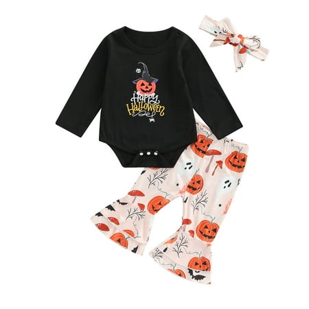 AmShibel My First Halloween Baby Girl Clothes Set Long Sleeve Romper+Flare Pants+Headband 3PCS Outfits
AmShibel My First Halloween Baby Girl Clothes Set Long Sleeve Romper+Flare Pants+Headband 3PCS Outfits