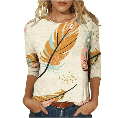 White Long Sleeve Shirts for Women Long Sleeve Shirts for Women Under Scrubs Women s Fashion Casual Printed Loose Fit T-shirt Mid-length 3/4 Sleeves Blouse Round Neck Casual Tops
White Long Sleeve Shirts for Women Long Sleeve Shirts for Women Under Scrubs Women s Fashion Casual Printed Loose Fit T-shirt Mid-length 3/4 Sleeves Blouse Round Neck Casual Tops