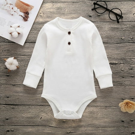 Yubatuo Infant Newborn Baby Boys Girls Solid Striped Romper Jumpsuit Outfits Clothing White 90
Yubatuo Infant Newborn Baby Boys Girls Solid Striped Romper Jumpsuit Outfits Clothing White 90
