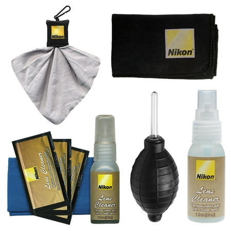 Nikon Cleaning Combo Kit: Nikon 3-Piece Lens Cleaning Kit + Anti-fog Cloth + Spudz + Spray Bottle + Blower for D4S, D800, D610, D7100, D7000, D5300, D5200, D3300, D3200 Digital SLR Cameras & Lenses