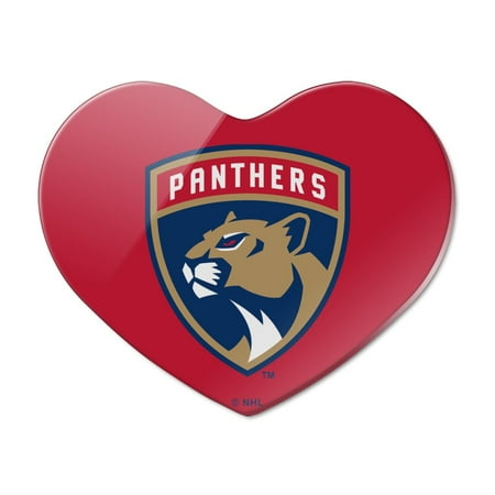 NHL Florida Panthers Logo Heart Acrylic Fridge Refrigerator Magnet