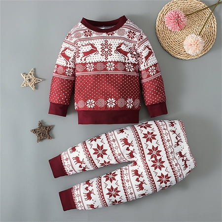 TALKVE Christmas Kids Toddler Baby Girls Boys Cotton Floral Autumn Snowflake Deer Christmas Long Sleeve Shirt Tops Pants Pajamas Set Clothes
TALKVE Christmas Kids Toddler Baby Girls Boys Cotton Floral Autumn Snowflake Deer Christmas Long Sleeve Shirt Tops Pants Pajamas Set Clothes