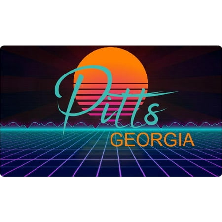 Pitts Georgia 4 X 2.25-Inch Fridge Magnet Retro Neon Design