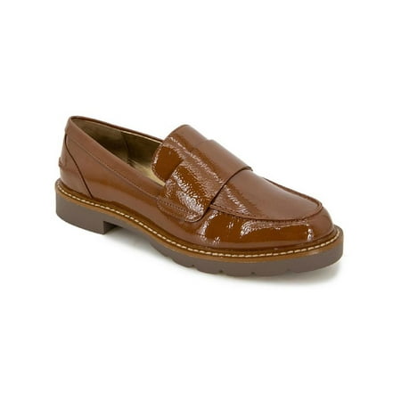 Kenneth Cole Reaction Womens Franciss Loafer Faux Leather Lugged Sole Loafers