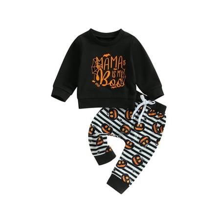 GXFC Toddler Baby Boys Halloween Two Piece Outfits Infant Boys Long Sleeve Letter Print Sweatshirt+Pumpkin Print Long Pants Set Newborn Halloween Day Fall Clothes 2Pcs 0-3T
GXFC Toddler Baby Boys Halloween Two Piece Outfits Infant Boys Long Sleeve Letter Print Sweatshirt+Pumpkin Print Long Pants Set Newborn Halloween Day Fall Clothes 2Pcs 0-3T