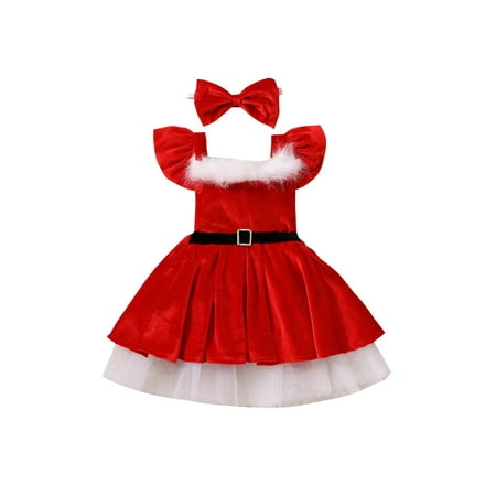 Gwiyeopda Christmas Outfits for Toddler Baby Girls A-line Dress Red Flying Pleated Tulle Dress with Headband
Gwiyeopda Christmas Outfits for Toddler Baby Girls A-line Dress Red Flying Pleated Tulle Dress with Headband