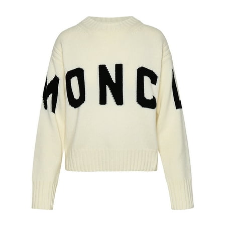 MONCLER Maglia In Misto Lana Panna