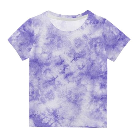 Penkiiy Tie Dye T-Shirt for Kids Tie Dye Round Neck Short Sleeve Shirts for Boys Girls 3-4 Years Purple
Penkiiy Tie Dye T-Shirt for Kids Tie Dye Round Neck Short Sleeve Shirts for Boys Girls 3-4 Years Purple