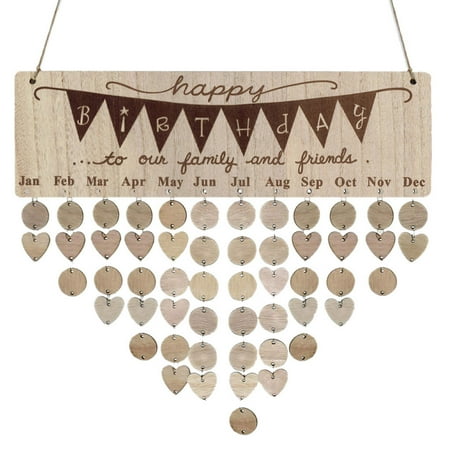 Wooden Birthday Reminder Calendar Board Party Party Home Wall Decoration Crafts
Wooden Birthday Reminder Calendar Board Party Party Home Wall Decoration Crafts