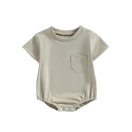 Unisex-Baby Short Sleeve Onesies Cotton One-Piece Romper Bodysuits Solid Summer Jumpsuit for Casual Daily
Unisex-Baby Short Sleeve Onesies Cotton One-Piece Romper Bodysuits Solid Summer Jumpsuit for Casual Daily