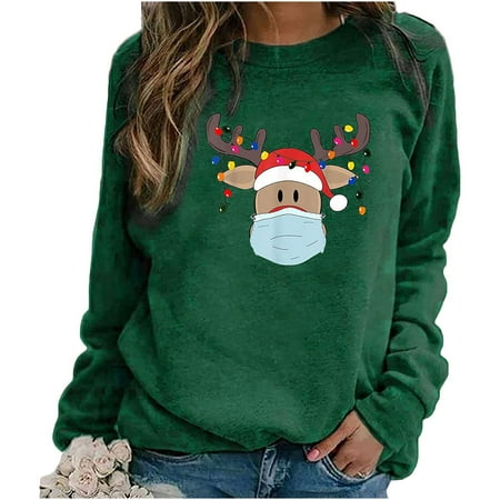 Ziloco Christmas Fashion Women s Casual Long Sleeve Printed Ladies Sweatshirts Tops girls tops tees & blouses black corset tops for women Green XL
Ziloco Christmas Fashion Women s Casual Long Sleeve Printed Ladies Sweatshirts Tops girls tops tees & blouses black corset tops for women Green XL