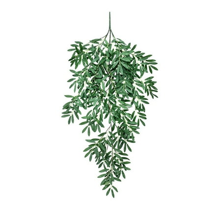 HLONK 1 pc Simulated Olive Leaf Wall Hangings Christmas Wall Pendant (Green)
