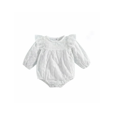 Canrulo Newborn Baby Girls Jumpsuits Clothing Flying Long Sleeve Hollow Out Flower Embroidered Solid Romper White 0-6 Months
Canrulo Newborn Baby Girls Jumpsuits Clothing Flying Long Sleeve Hollow Out Flower Embroidered Solid Romper White 0-6 Months