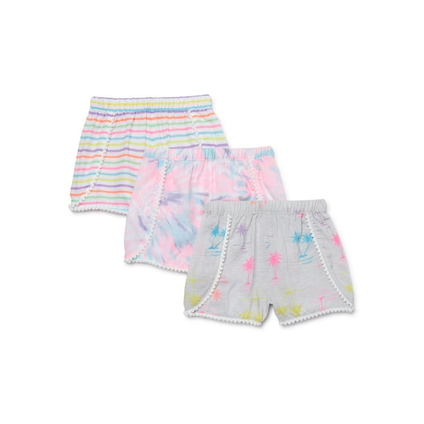 Garanimals Baby Girl & Toddler Girl Tulip Shorts, 3-Pack (12M-5T)