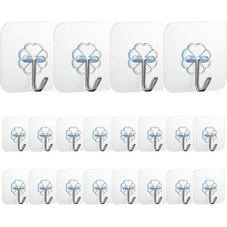 Adhesive Wall Hooks(22 lb MAX)Heavy Duty Wall Hangers Without Nails 180 Degree Rotating Seamless Scratch Hooks for Hanging Bathroom Kitchen Office Door Home Improvement Sticky Hooks - 12 Pack
Adhesive Wall Hooks(22 lb MAX)Heavy Duty Wall Hangers Without Nails 180 Degree Rotating Seamless Scratch Hooks for Hanging Bathroom Kitchen Office Door Home Improvement Sticky Hooks - 12 Pack