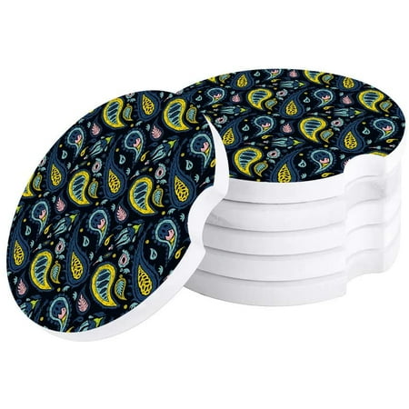 FMSHPON Hand Drawn Vintage Paisley Pattern Black Set of 4 Car Coaster for Drinks Absorbent Ceramic Stone Coasters Cup Mat with Cork Base for Home Kitchen Room Coffee Table Bar Decor
FMSHPON Hand Drawn Vintage Paisley Pattern Black Set of 4 Car Coaster for Drinks Absorbent Ceramic Stone Coasters Cup Mat with Cork Base for Home Kitchen Room Coffee Table Bar Decor