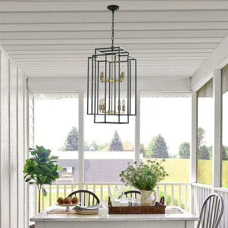 Farmhouse Lantern Chandelier 8 Lights Square / Rectangle Chandelier Pendant Light for Dining Room Bedroom
Farmhouse Lantern Chandelier 8 Lights Square / Rectangle Chandelier Pendant Light for Dining Room Bedroom