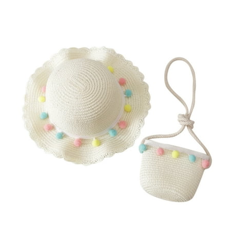 Relanfenk Baby Hats Children Girl Summer Sunscreen Sunshade Straw Beach Sun + Straw Bag Hat
Relanfenk Baby Hats Children Girl Summer Sunscreen Sunshade Straw Beach Sun + Straw Bag Hat