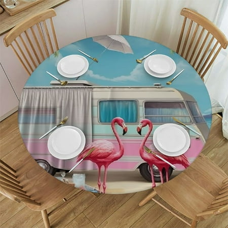 Palnkart Flamingos Round Table Cover Stain Resistant Washable Indoor Outdoor Tablecloth Kitchen Dining Wedding Parties 100% Polyester Fiber 42-46
Palnkart Flamingos Round Table Cover Stain Resistant Washable Indoor Outdoor Tablecloth Kitchen Dining Wedding Parties 100% Polyester Fiber 42-46