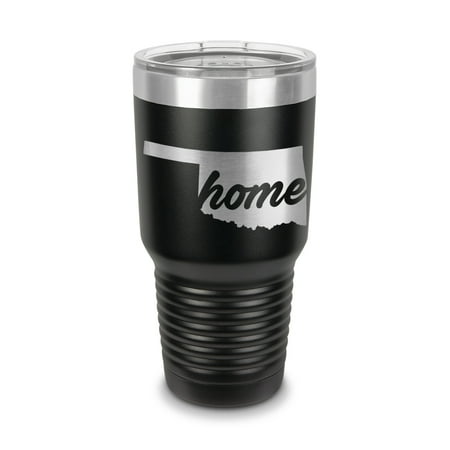 Oklahoma Home Tumbler 30 oz - Laser Engraved w/ Clear Lid - Stainless Steel - Vacuum Insulated - Double Walled - Travel Mug - state shaped ok love - Black
Oklahoma Home Tumbler 30 oz - Laser Engraved w/ Clear Lid - Stainless Steel - Vacuum Insulated - Double Walled - Travel Mug - state shaped ok love - Black