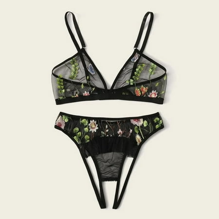 2Pcs/Set Women Sexy Embroidered Bikini Lingerie Tankini See Through Bra G-String
2Pcs/Set Women Sexy Embroidered Bikini Lingerie Tankini See Through Bra G-String
