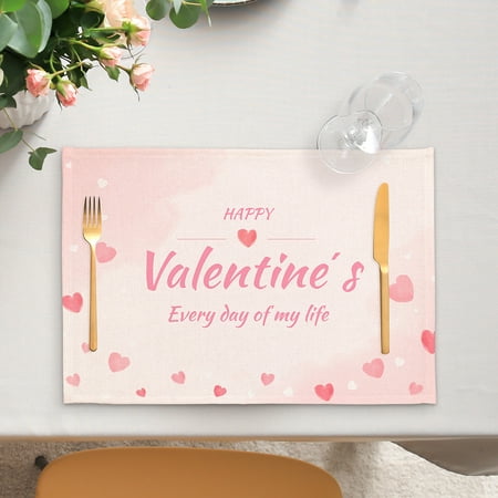 Washranp Placemats for Dining Table Happy Valentines Day Place Mats Heat-Resistant Non-Slip Washable Placemats for Kitchen Table
Washranp Placemats for Dining Table Happy Valentines Day Place Mats Heat-Resistant Non-Slip Washable Placemats for Kitchen Table