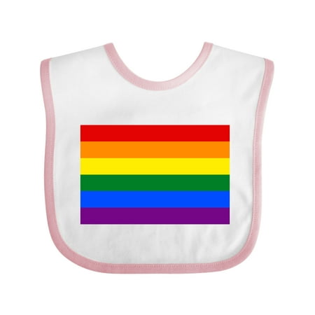 Inktastic Gay Pride Rainbow Flag Gift Baby Boy or Baby Girl Bib