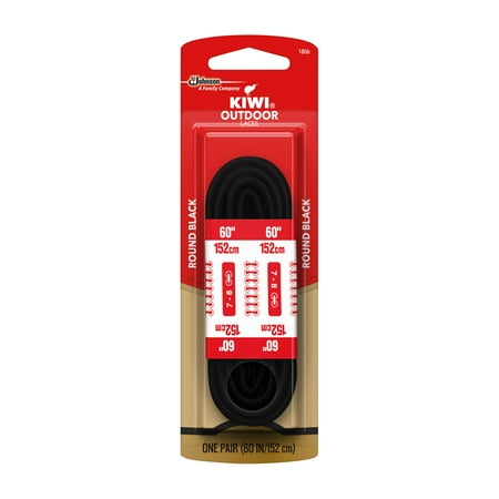 KIWI Outdoor Round Laces Black 60 in 1 pair