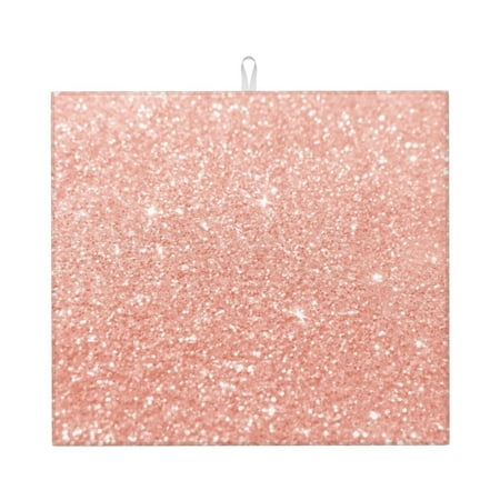 Dish Drying Mats for Kitchen Counter - Rose Gold Glitter 16x18In Anti-Slip Absorbent Microfiber Drying Mat for Kitchen Counter Mat Dish Rack Mat with Hanging Loop
Dish Drying Mats for Kitchen Counter - Rose Gold Glitter 16x18In Anti-Slip Absorbent Microfiber Drying Mat for Kitchen Counter Mat Dish Rack Mat with Hanging Loop