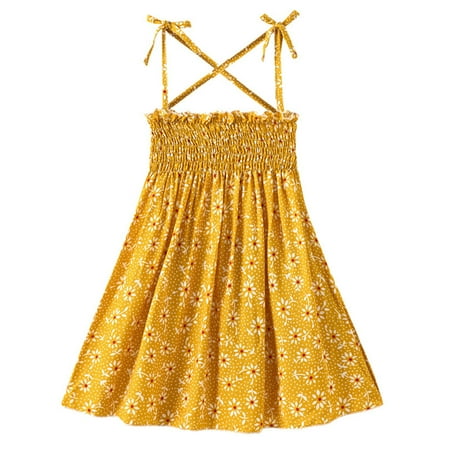 EHTMSAK Infant Baby Toddler Child Children Kids Summer Sundress for Girl Square Neck Dresses Floral Sleeveless Dress Gold 1Y-6T 110
EHTMSAK Infant Baby Toddler Child Children Kids Summer Sundress for Girl Square Neck Dresses Floral Sleeveless Dress Gold 1Y-6T 110