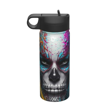 Fuzoiu Modern Abstract Colorful Skull Print 18oz Insulated Sports Kettle Outdoor Sport Gym Stainless Steel Water Bottle With Straw Lid
Fuzoiu Modern Abstract Colorful Skull Print 18oz Insulated Sports Kettle Outdoor Sport Gym Stainless Steel Water Bottle With Straw Lid