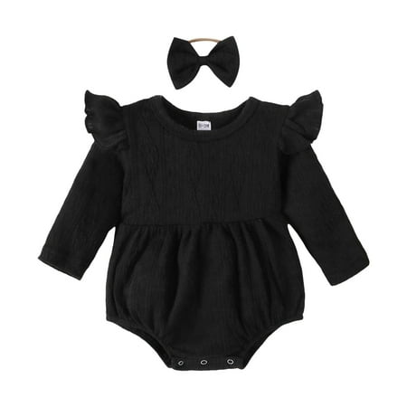 Baby Girls Rompers Long Sleeve Ribbed Bodysuits + Headbands Set Onesies Bodysuits Clothes
Baby Girls Rompers Long Sleeve Ribbed Bodysuits + Headbands Set Onesies Bodysuits Clothes