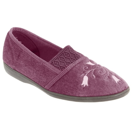 Sleepers Womens Inez Gusset Throat Patterned Slippers