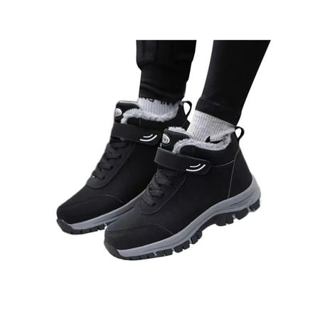 Kesitin Womens Sneakers Plush Lined Walking Shoe Non Slip Hiking Boots Breathable Lightweight Snow Trekking Mid Top Winter Shoes Black 7.5
Kesitin Womens Sneakers Plush Lined Walking Shoe Non Slip Hiking Boots Breathable Lightweight Snow Trekking Mid Top Winter Shoes Black 7.5