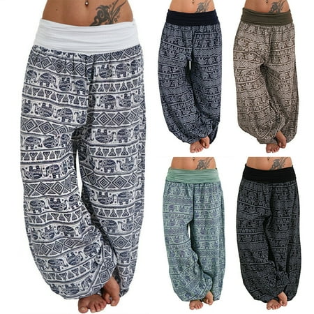 Taluosi Women Boho Elephant Print Yoga Low Waist Long Pants Loose Baggy Bloomer Trousers
Taluosi Women Boho Elephant Print Yoga Low Waist Long Pants Loose Baggy Bloomer Trousers